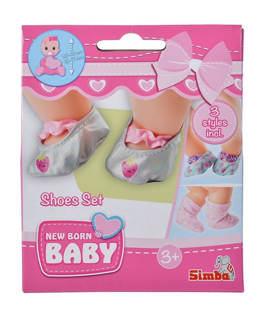 SIMBA Babypuppe New Born Baby Schuhset (3 Paar) für alle Puppen 30 - 43 cm günstig online kaufen