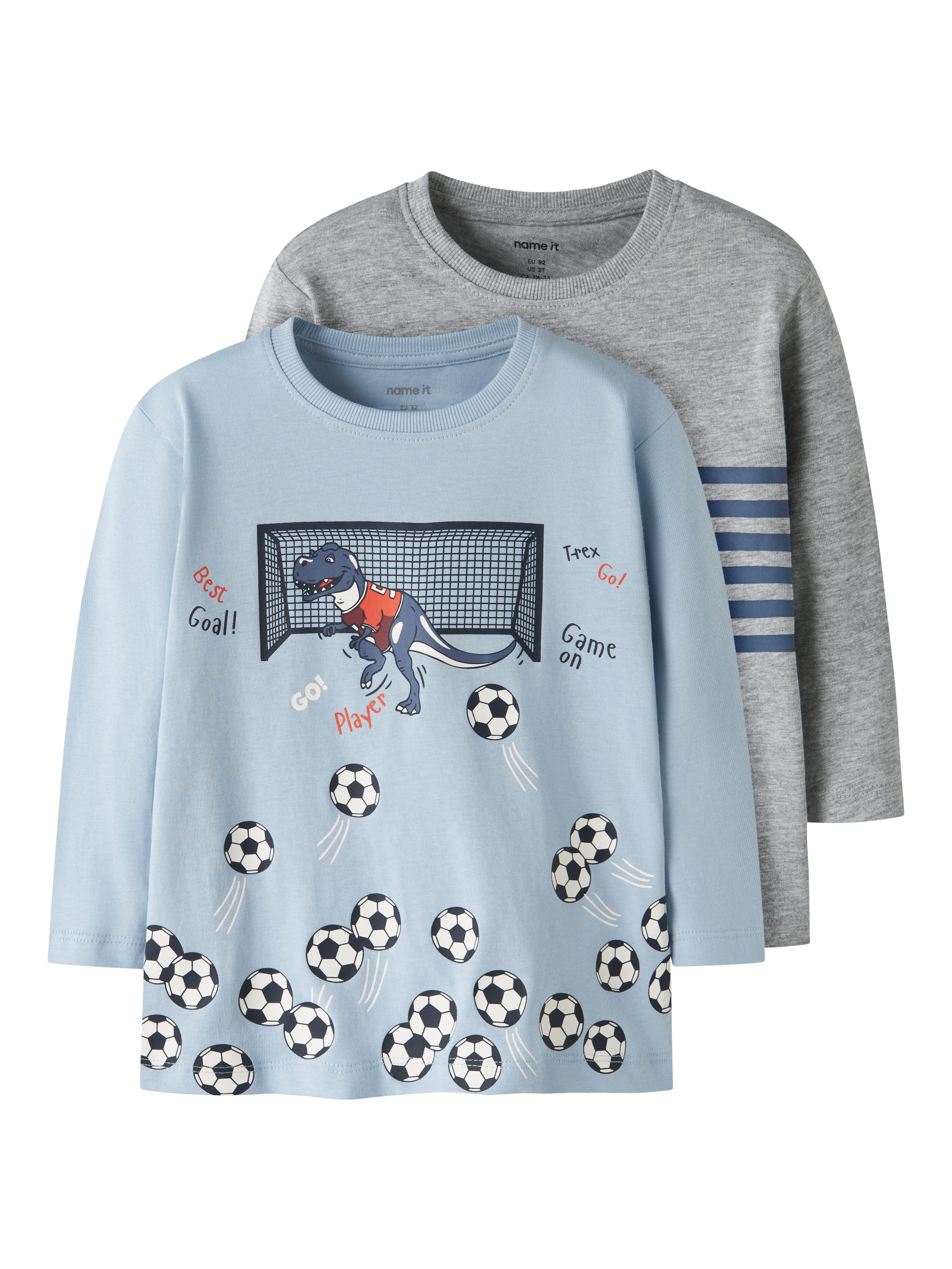 Name It Langarmshirt NMMVILASSE 2P LS NREG TOP (Packung, 2-tlg)