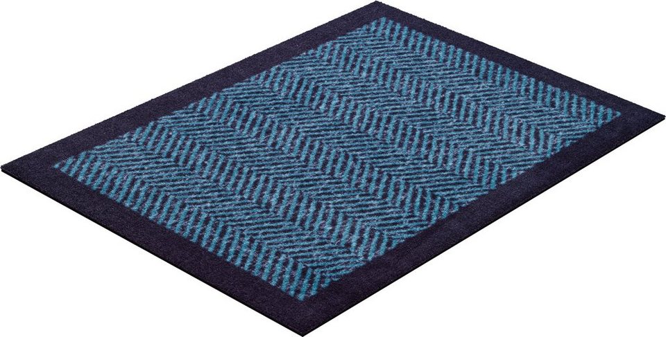 Teppich Herringbone, Grund, rechteckig, Höhe: 8 mm, In- und Outdoor geeignet,  mit Bordüre
