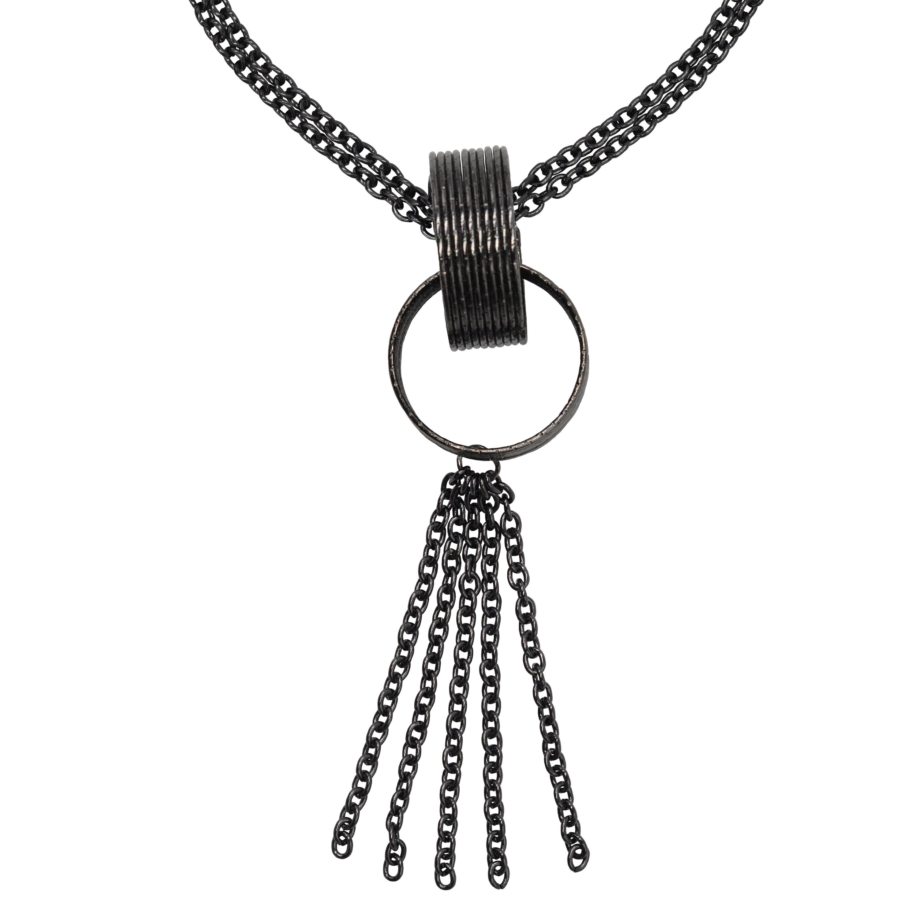 Firetti Lange Kette Schmuck Geschenk Rough Rings Y-Kette