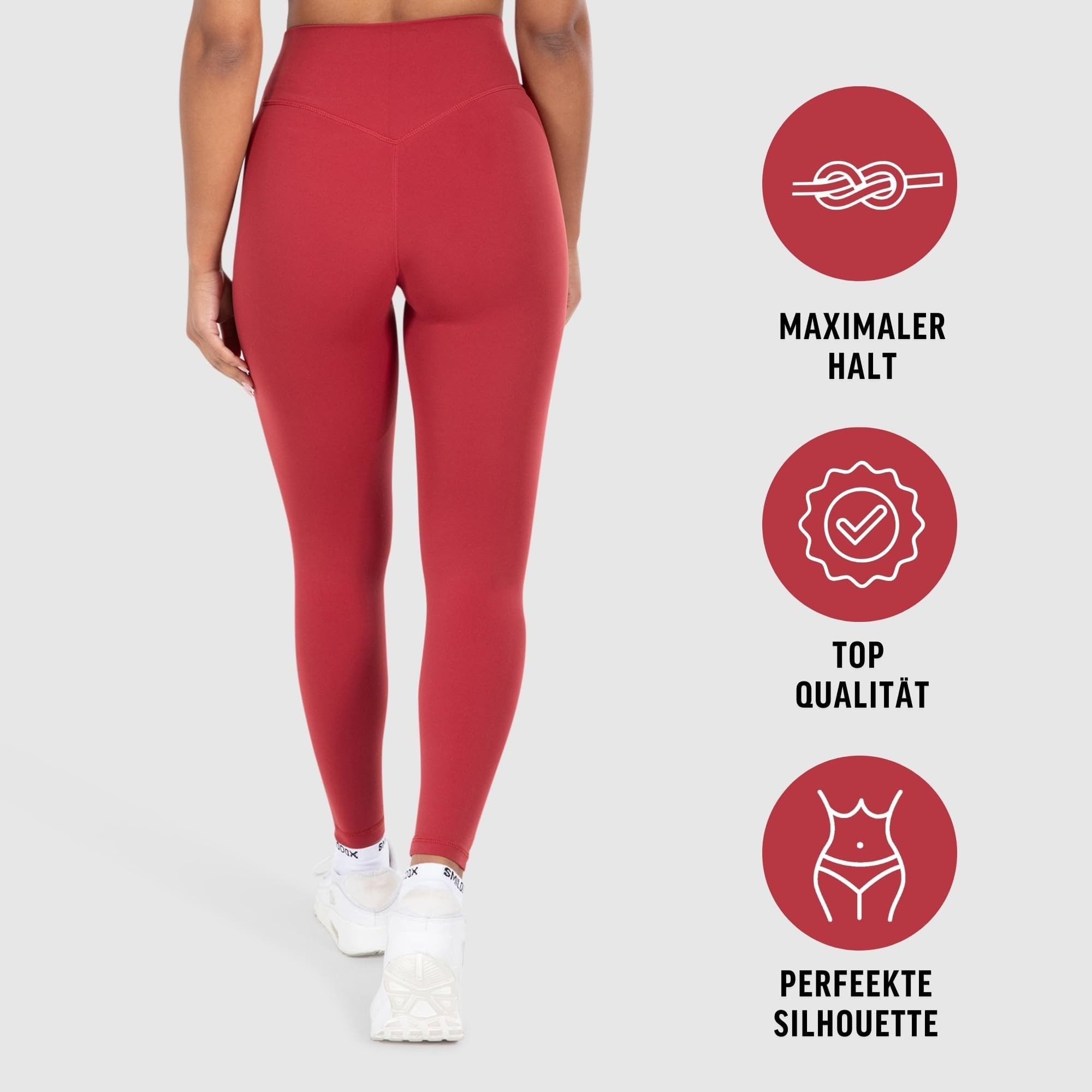 Smilodox Leggings Marie Kompression, High Waist Shaped Fit Sporthose mit hohem Bund Push Up Booty Yogahose Squatproof Blickdicht Fitness Workout Alltag