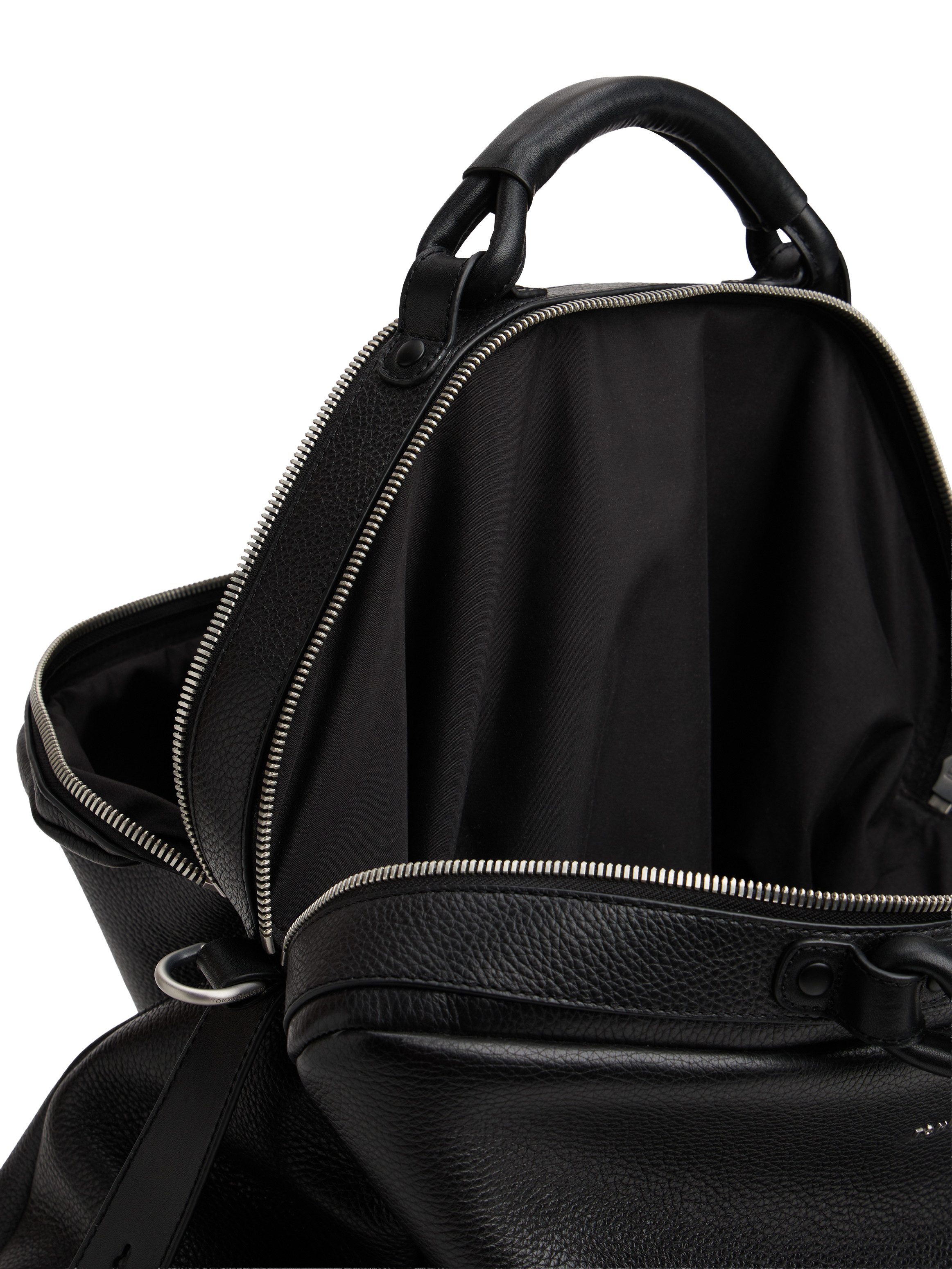 Tommy Hilfiger Weekender TH PREMUM LEATHER DUFFLE, Reisetasche, Freitzeittasche mit Logoschriftzug