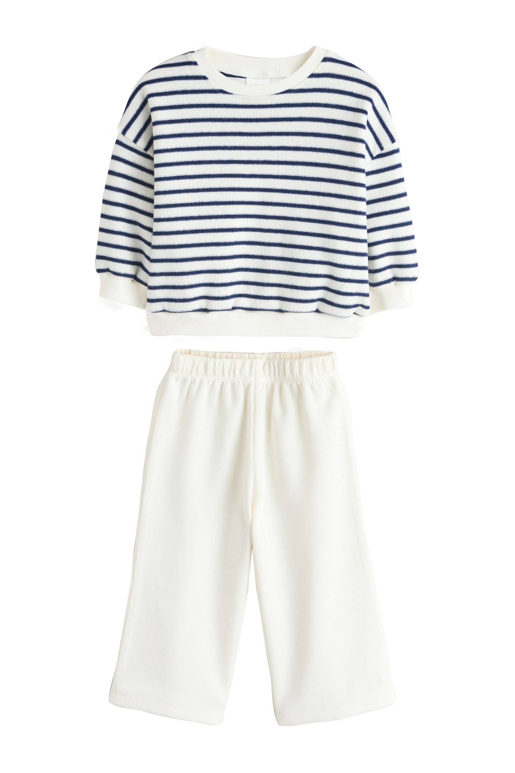 Next Top & Hose Langarmtop und Hose mit weitem Bein im Set (2-tlg)