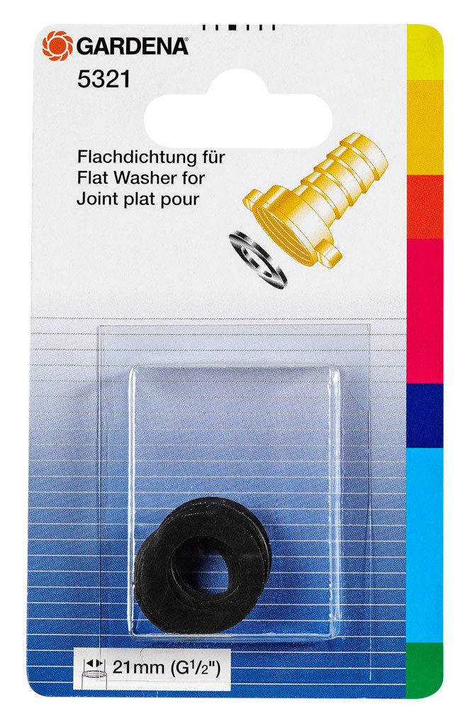 GARDENA Bewässerungssystem GARDENA Flachdichtung 1/2" (5er Set): Abdichtung Gewindestücke