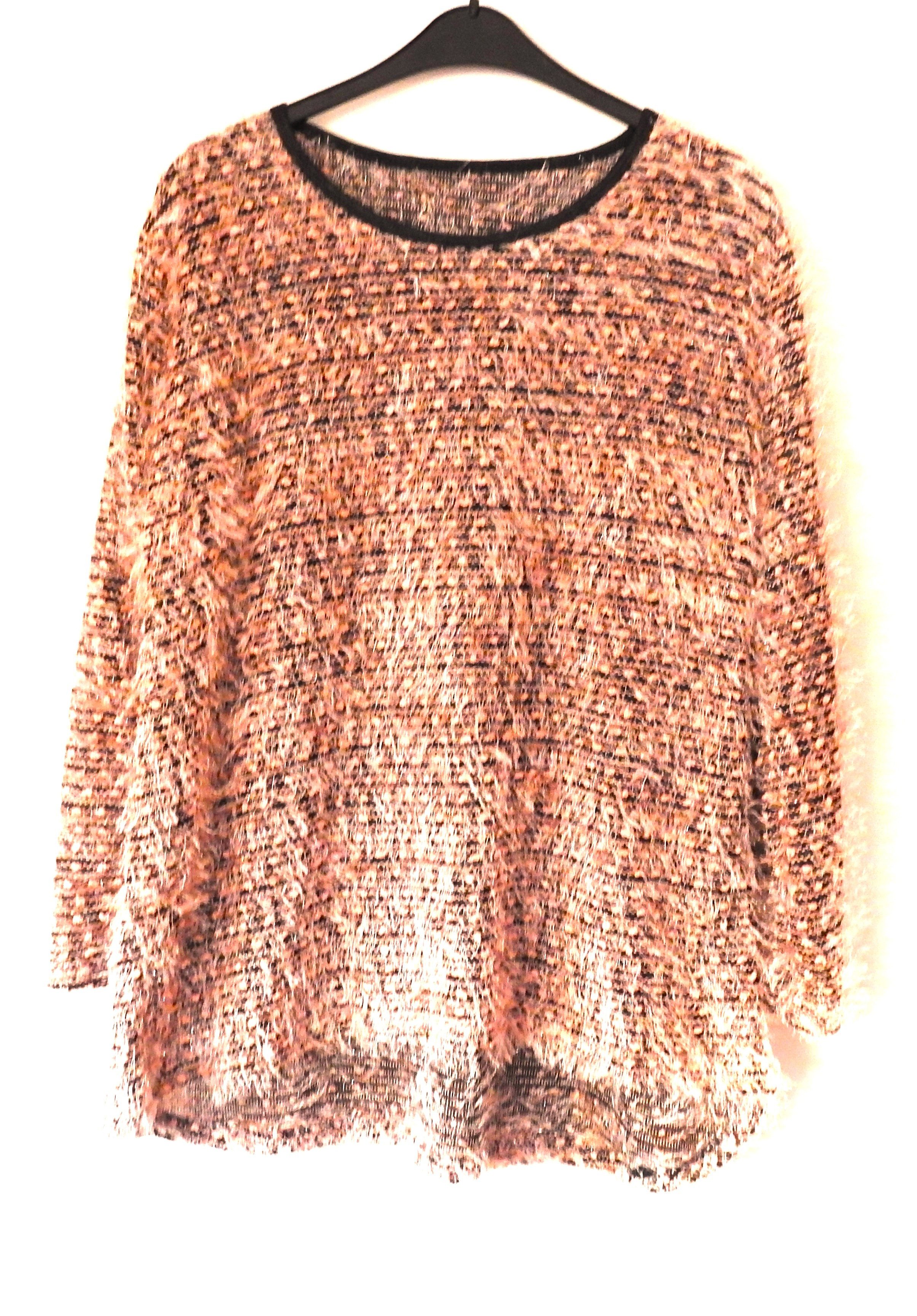 Italy Moda Strickpullover Flauschi Rosa