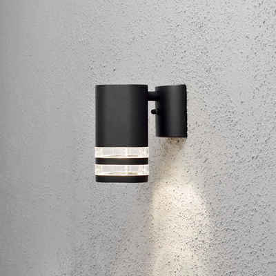 KONSTSMIDE Deckenleuchte Moderne Wandleuchte Modena aus Aluminium in schwarz und Acrylglas in, keine Angabe, Leuchtmittel enthalten: Nein, warmweiss, Aussenlampe, Aussenwandleuchte, Outdoor-Leuchte