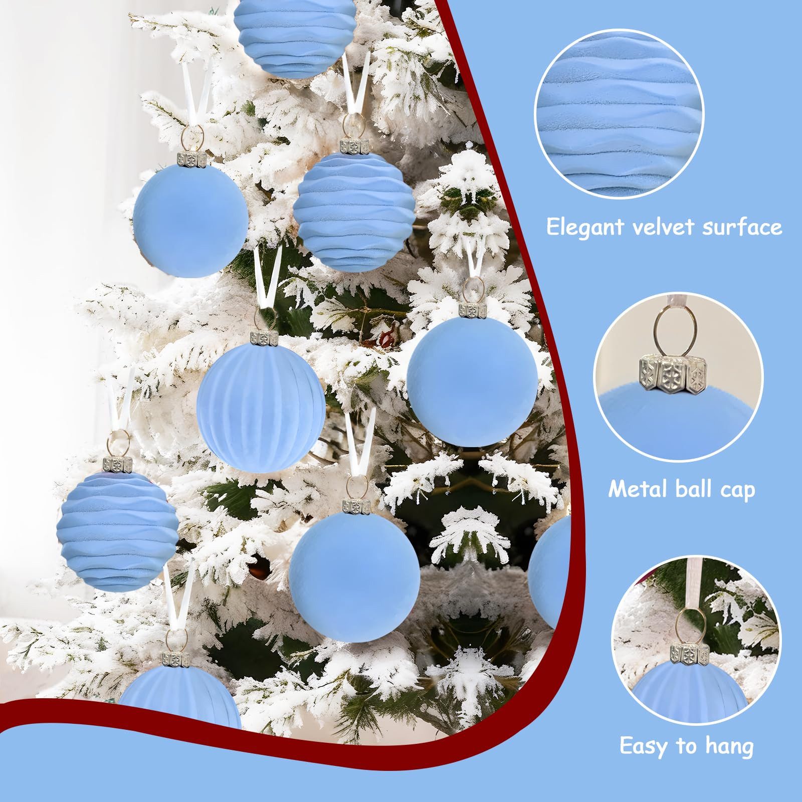 Coonoor Weihnachtsbaumkugel Weihnachtskugeln, 12 Stücke Weihnachtskugeln Sa günstig online kaufen