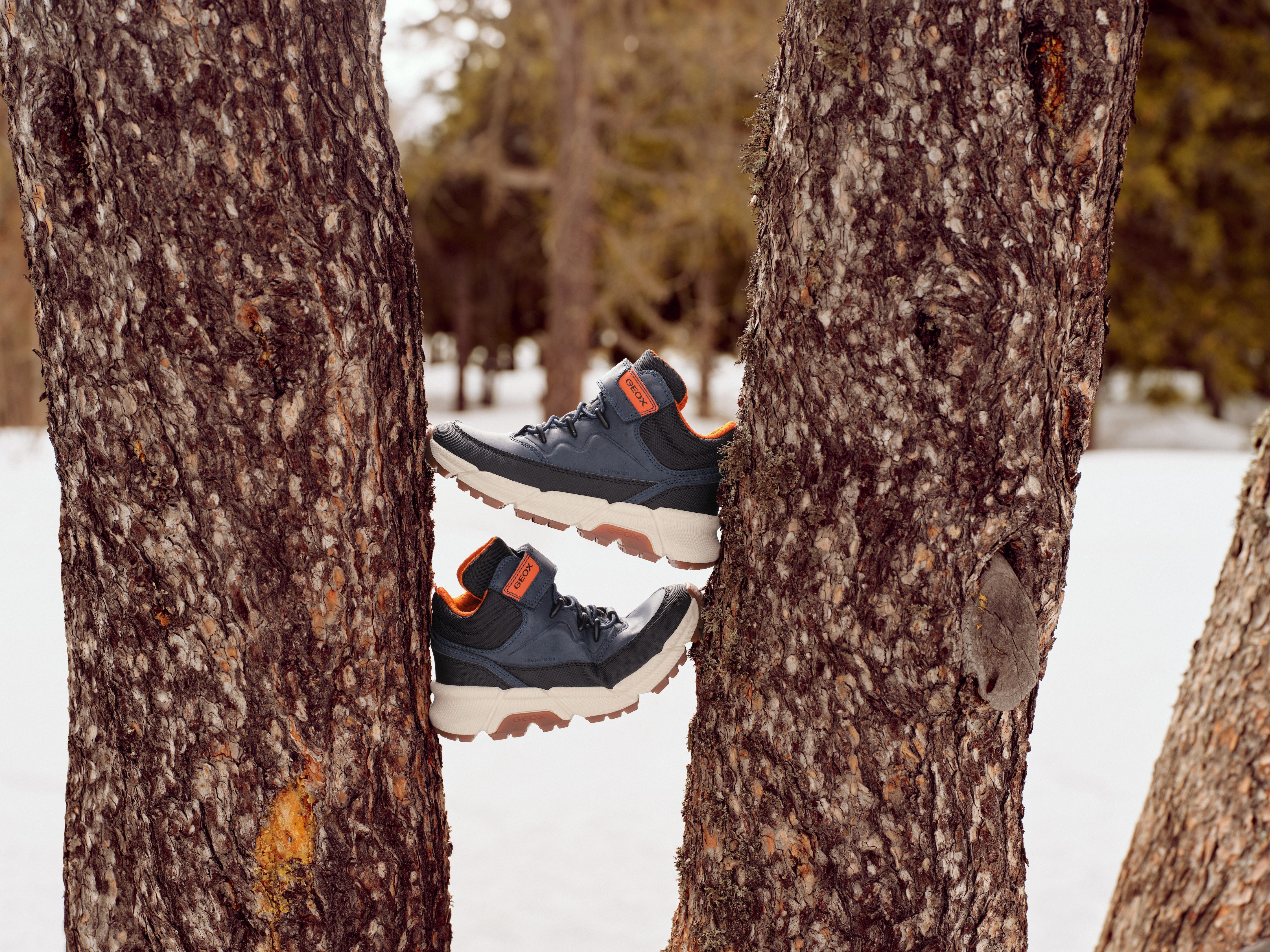 Geox J FLEXYPER PLUS BOY ABX Winterboots Sneaker mit Geox Spezial Membrane, Größenschablone zum Download