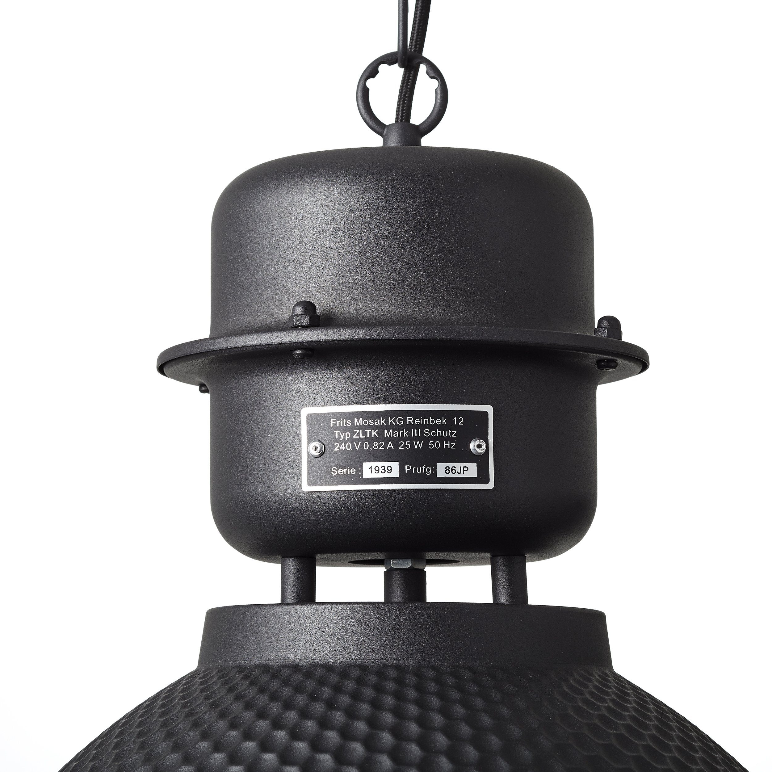 Lightbox Pendelleuchte, ohne Hängelampe, Höhe, Ø W, 146 cm cm, max. E27, schwarz Leuchtmittel, Metall/Glas, 48 60