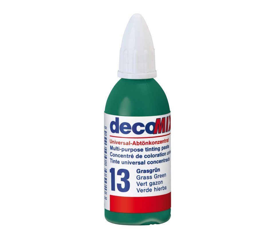 decotric® Vollton- ml Abtönkonzentrat Abtönfarbe Decotric grasgrün und 20