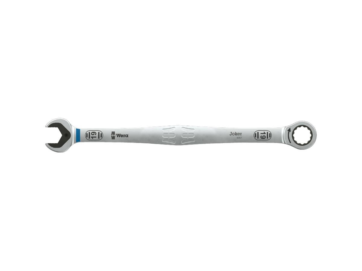 Wera Ratschenringschlüssel 6007 Joker, 19 x 334 mm, 30° Rückschwenkwinkel, Farbkennzeichnung, Hebelmechanismus