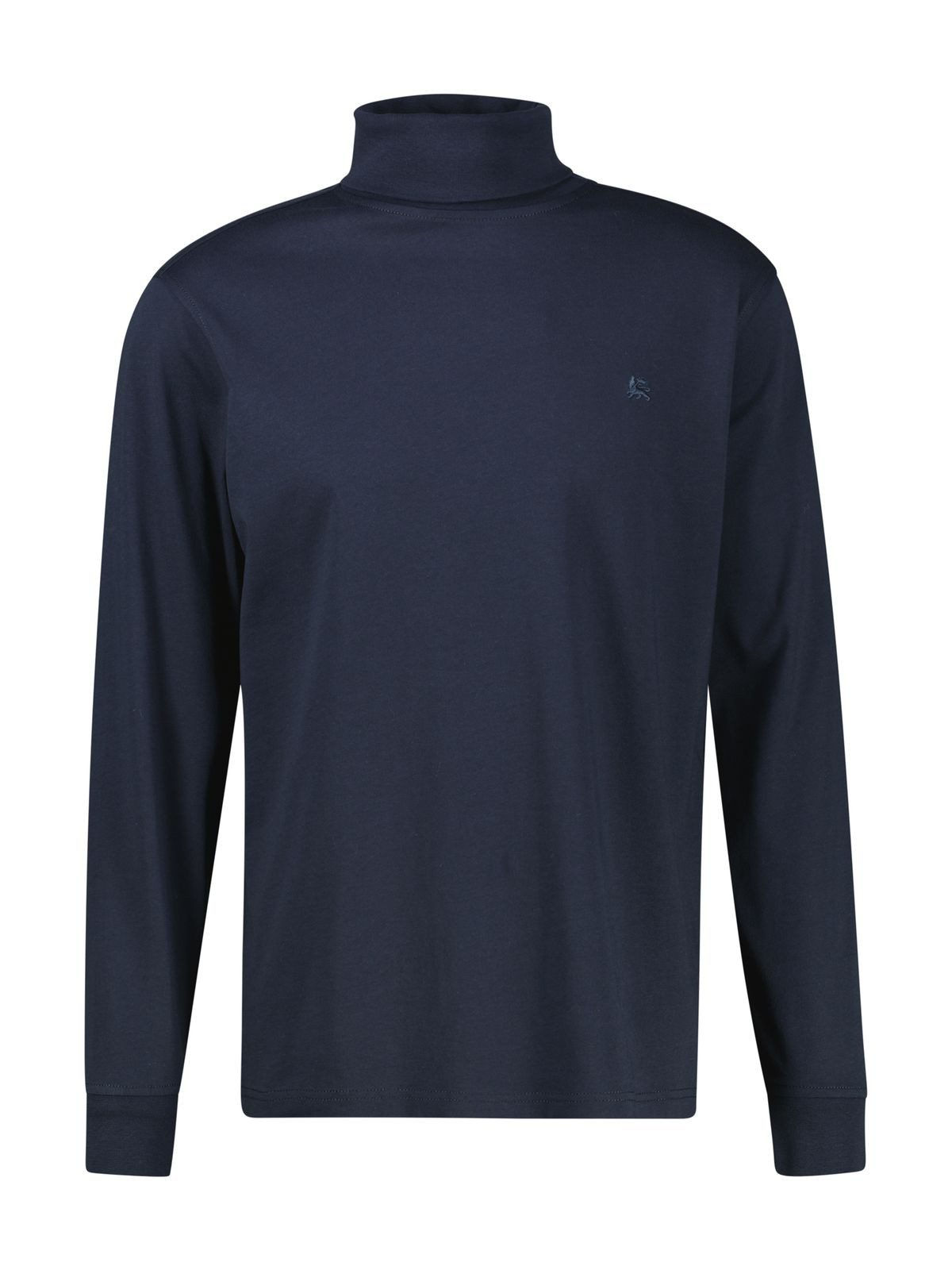 LERROS Langarmshirt Lerros Übergrößen Rollkragen-Langarmshirt dunkelblau
