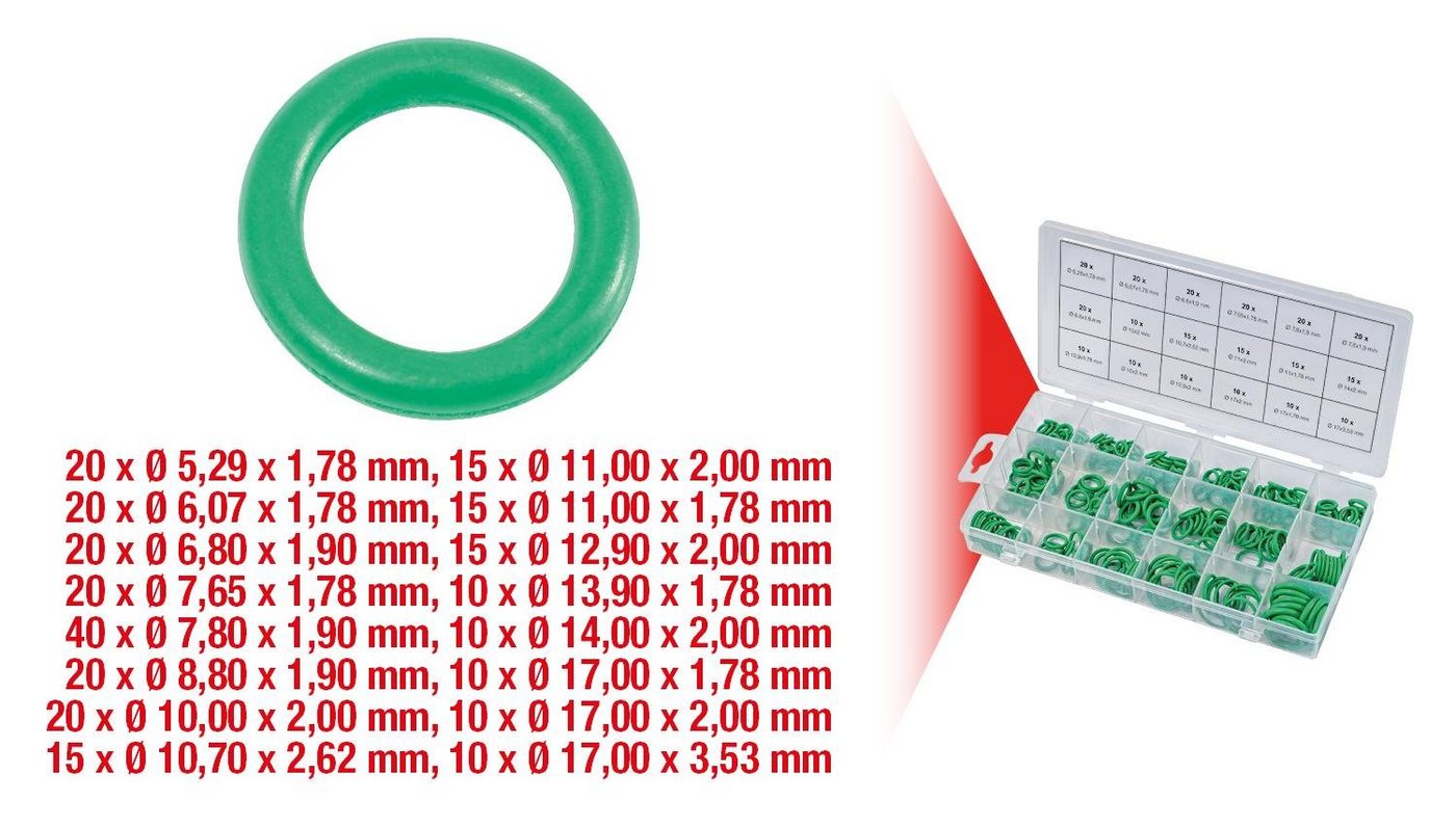 Thumbnail - KS Tools Dichtring Sortiment O-Ringe für Klima, HNBR, 270-tlg