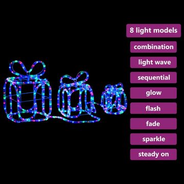 vidaXL Dekolicht Weihnachtsdekoration Geschenkboxen mit 180 LEDs Indoor Outdoor