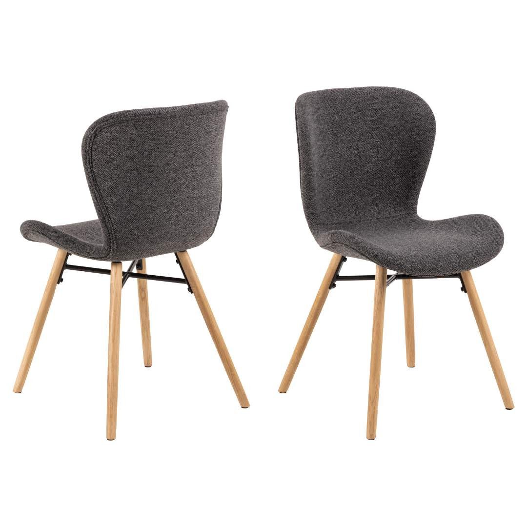 ebuy24 Esszimmerstuhl 2er Set BatildaA1 Esszimmerstuhl grau. (2 St)