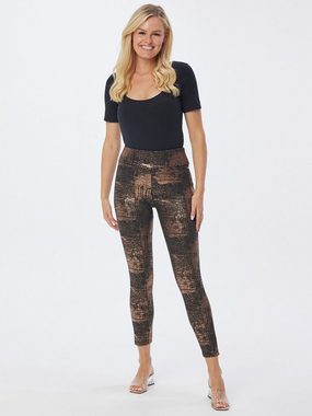 Sarah Kern Leggings Stoffhose figurbetont mit Schimmer-Print