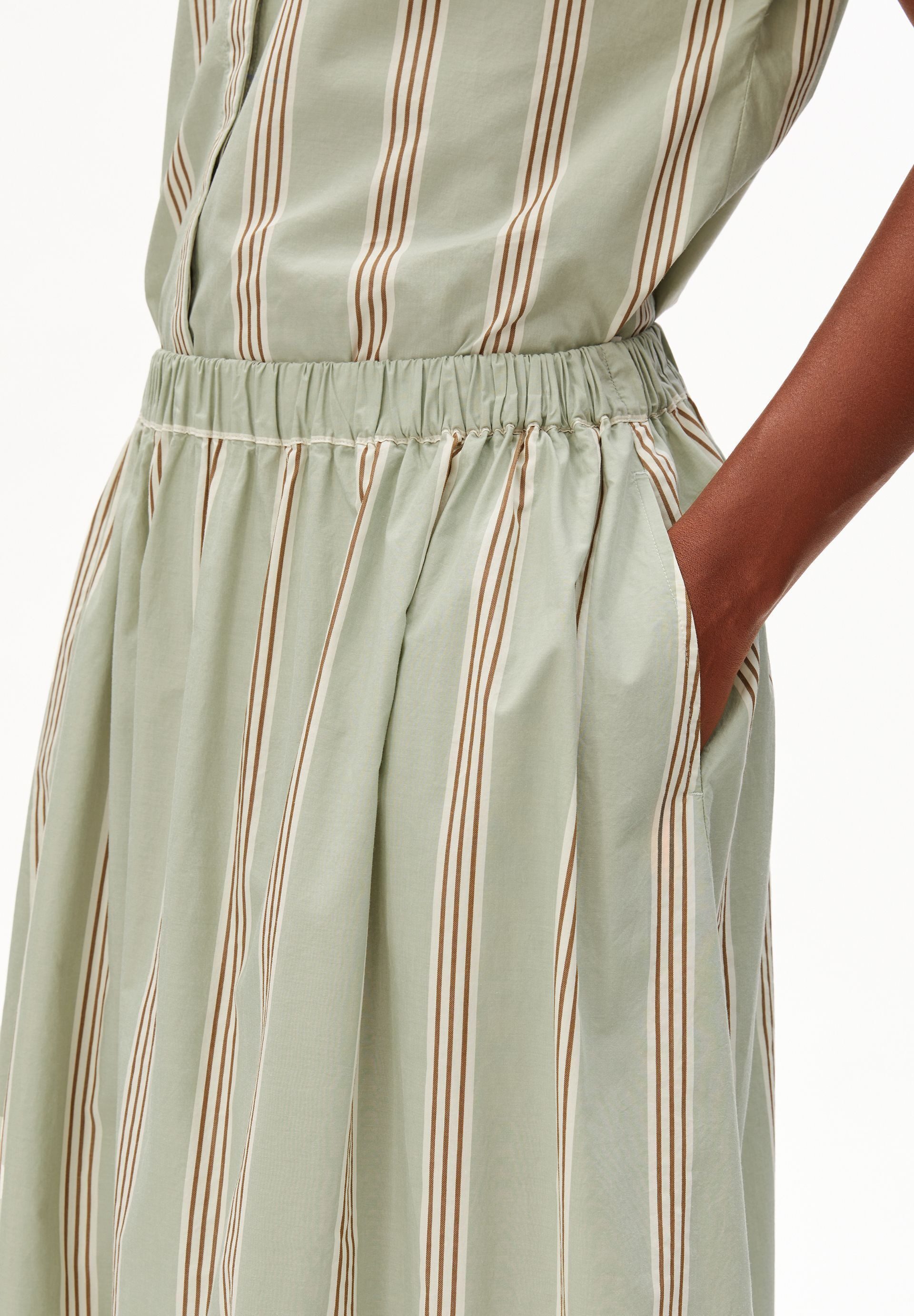 Armedangels Jerseyrock STRIPE 100% Bio-Baumwolle (Regular Fit) Knöchellang