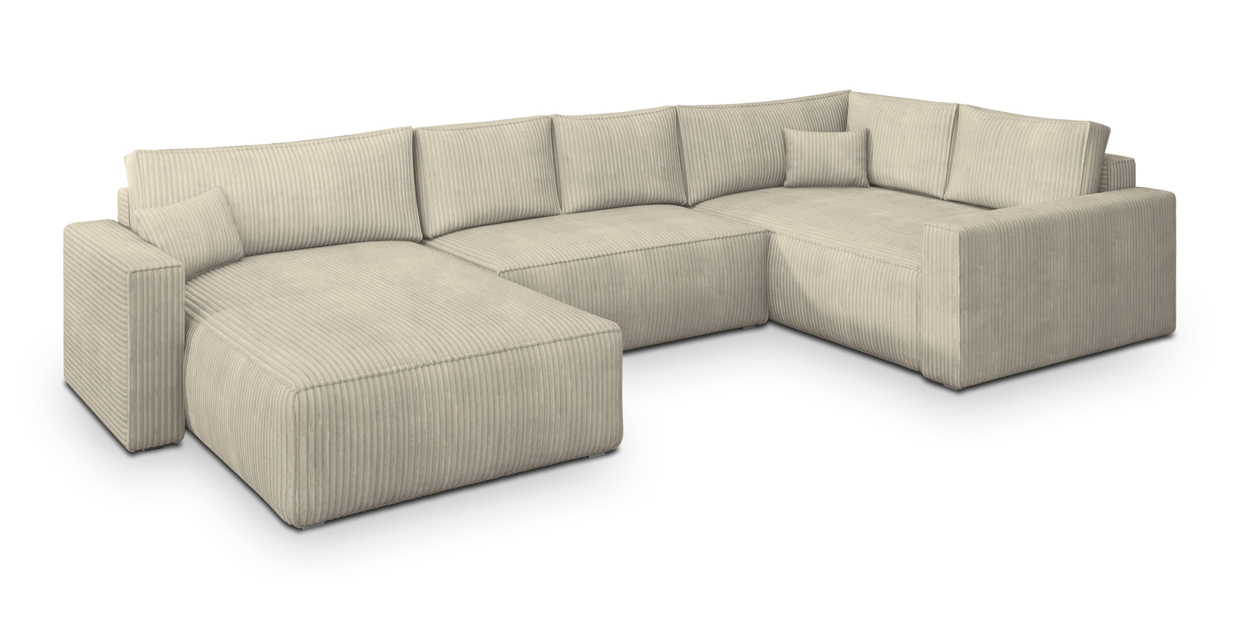 Masseno Ecksofa VELAMI mit Schlaffunktion U-Form, Sofa mit Bettkasten günstig online kaufen