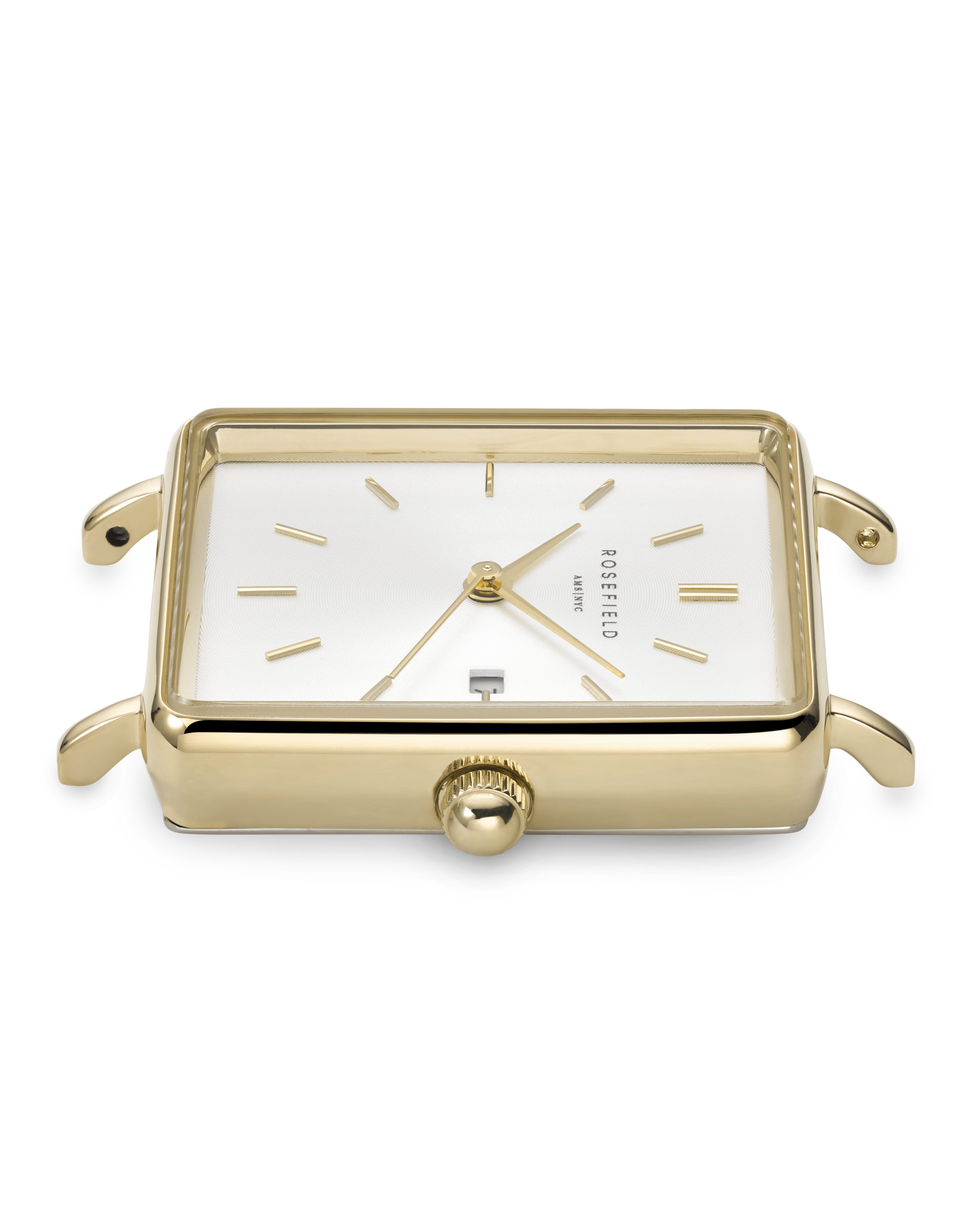 ROSEFIELD Quarzuhr ROSEFIELD Damenuhr Boxy 24mm Goldfarben