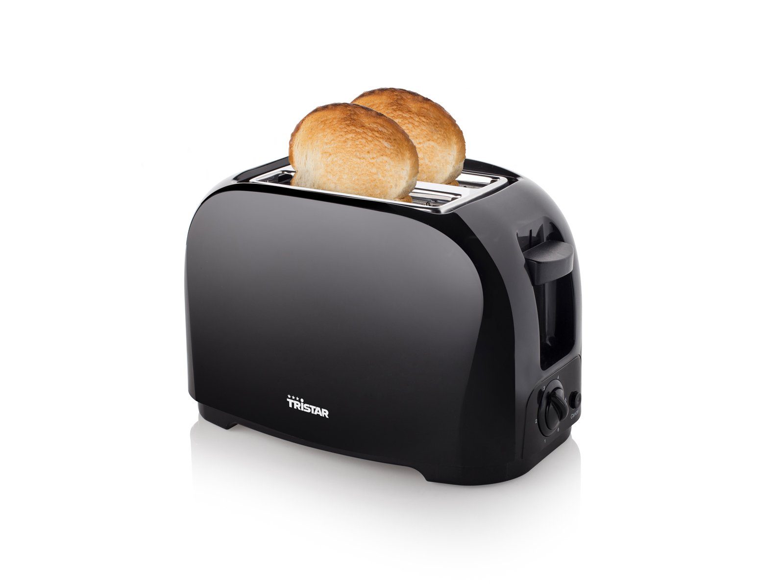 Tristar Toaster, 2 kurze Schlitze, für Toastbrot, 800 W, Doppelschlitz 2 Scheiben Toastmaschine Mini Toster & Brötchenaufsatz