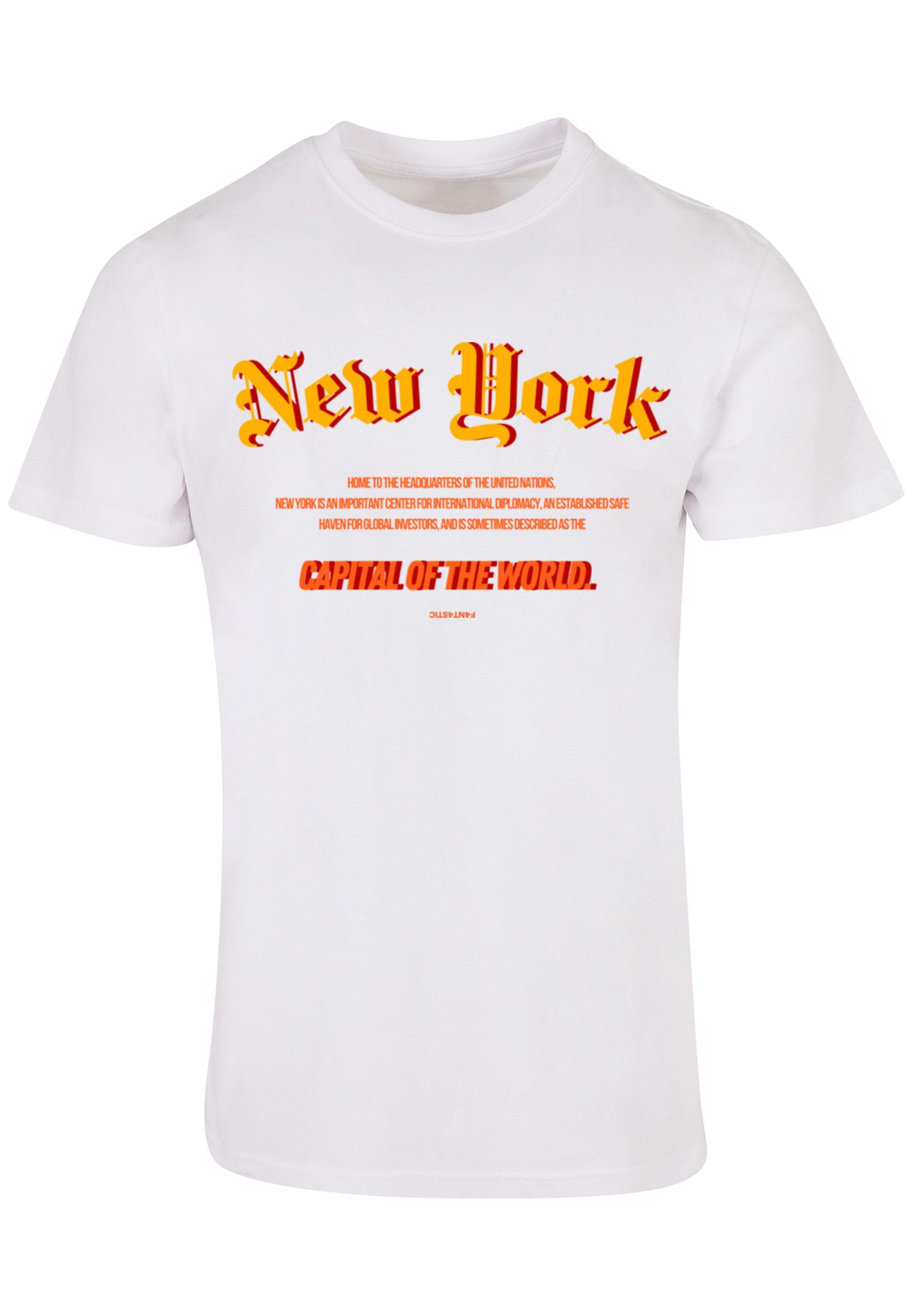 F4NT4STIC T-Shirt New York TEE UNISEX weiß Print