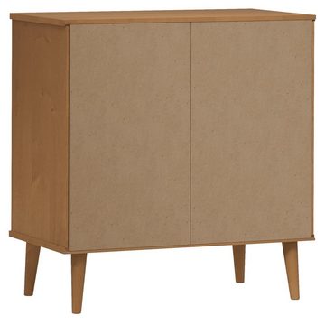 vidaXL Sideboard Sideboard MOLDE Braun 76,5x40x80 cm Massivholz Kiefer (1 St)