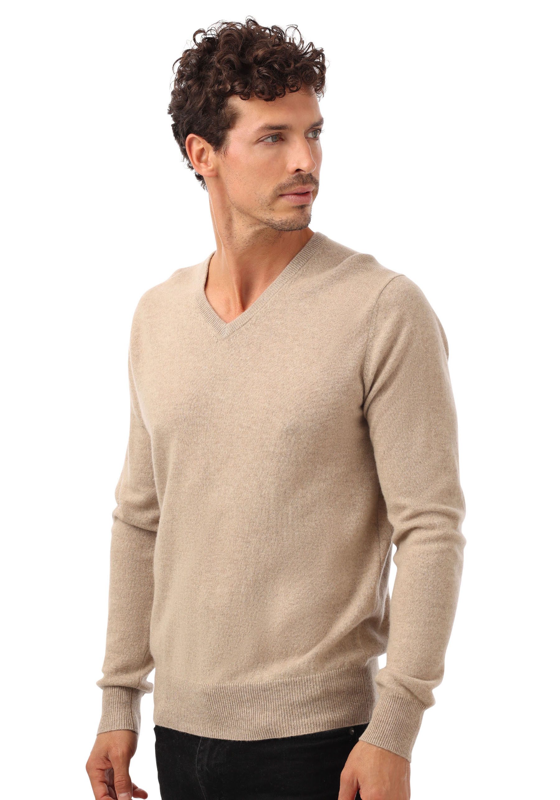 Zwillingsherz Kaschmirpullover V-Ausschnitt, Cashmere, Langarm, Regular günstig online kaufen