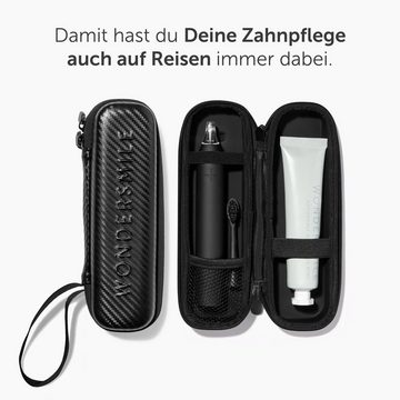 Wondersmile Schallzahnbürste Pro Travel Care Bundle, Aufsteckbürsten: 1 St., inkl. Reiseetui & Zahnpasta, Integrierter Zungenreiniger