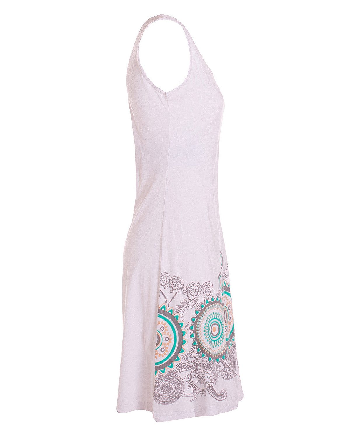Vishes Sommerkleid Damen Hippie Mandala Print Trägerkleid Baumwolle Alternative Mode, Boho, Hippie, Ethno, Festival