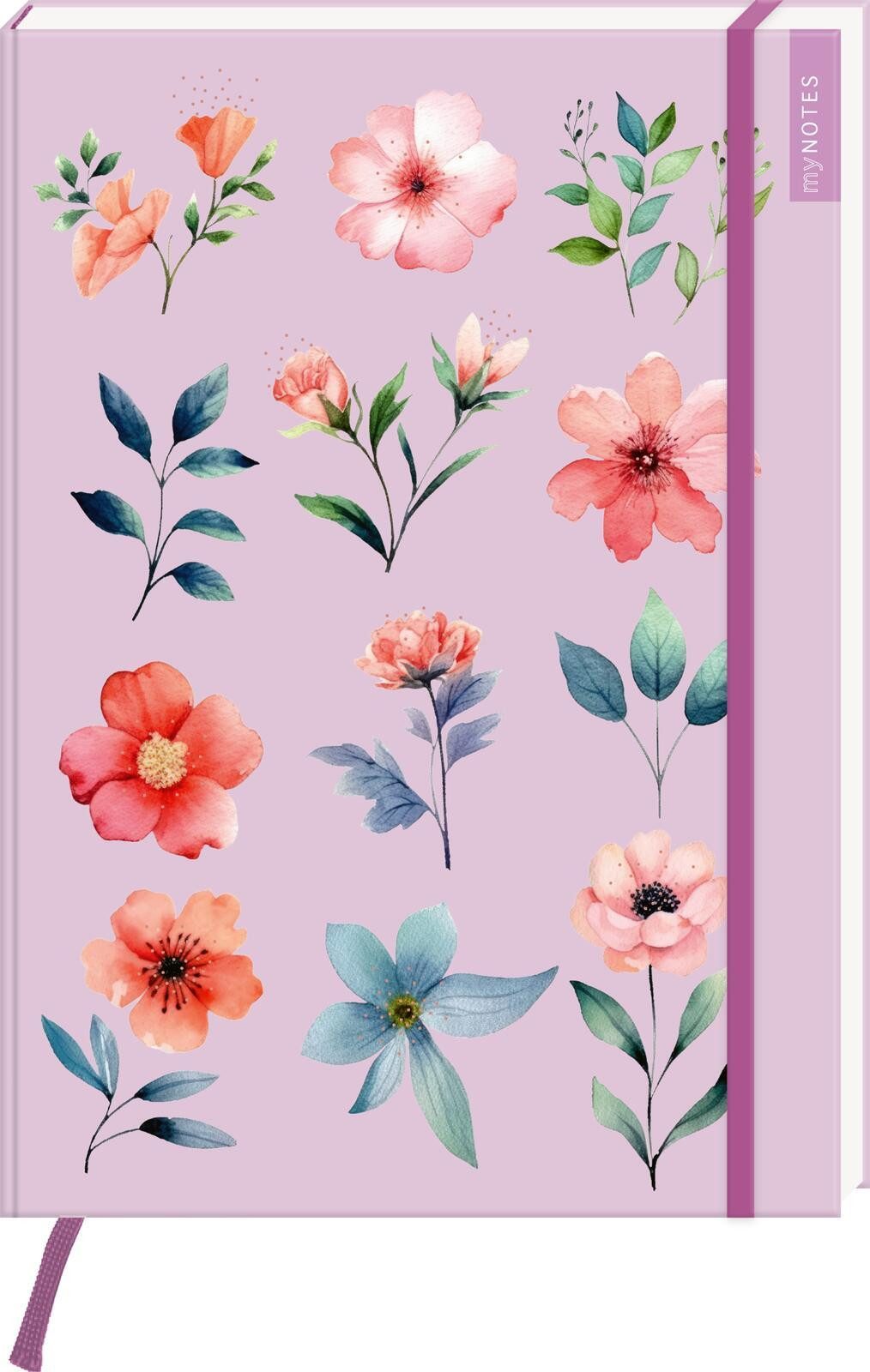 Ars Edition Skizzenbuch myNOTES Papeterie: Notizbuch A4 Blumenträume