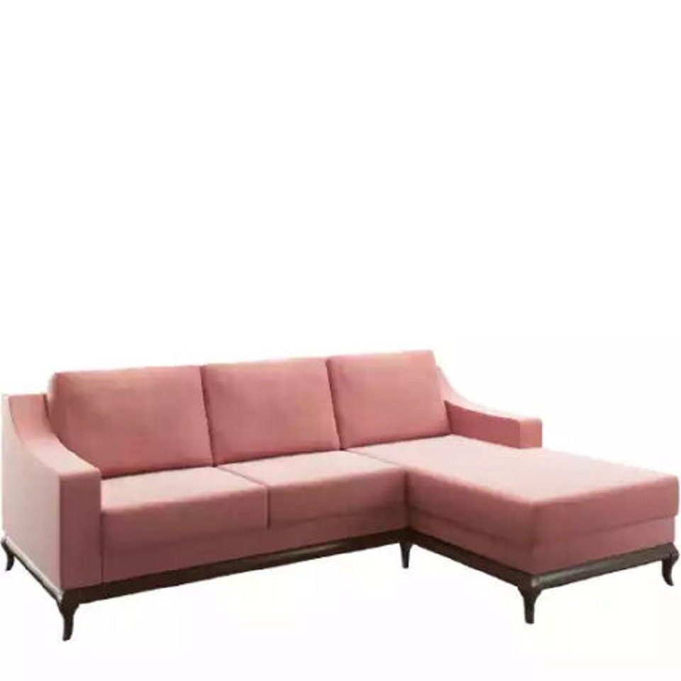 Ecksofa 1 Rosa Form JVmoebel Sofa in Wohnlandschaft Teile, L Polster Made Ecksofa Textil, Europe Design