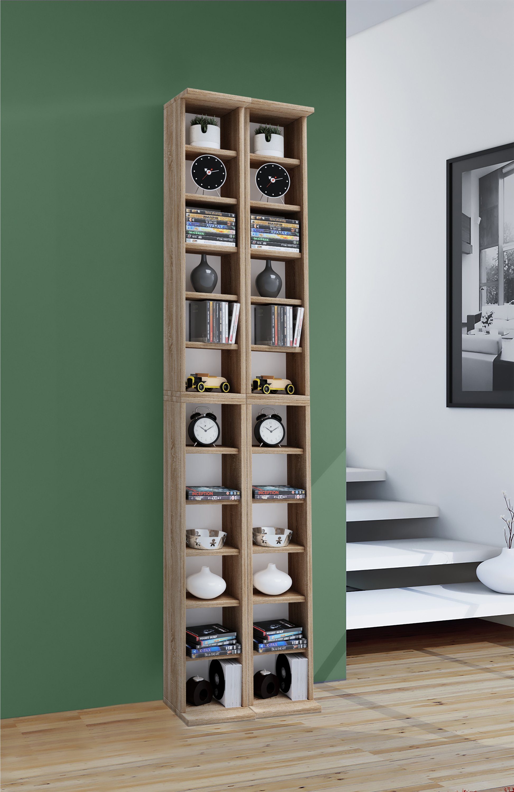 VCM CD-Regal Holz CD DVD Stand günstig online kaufen