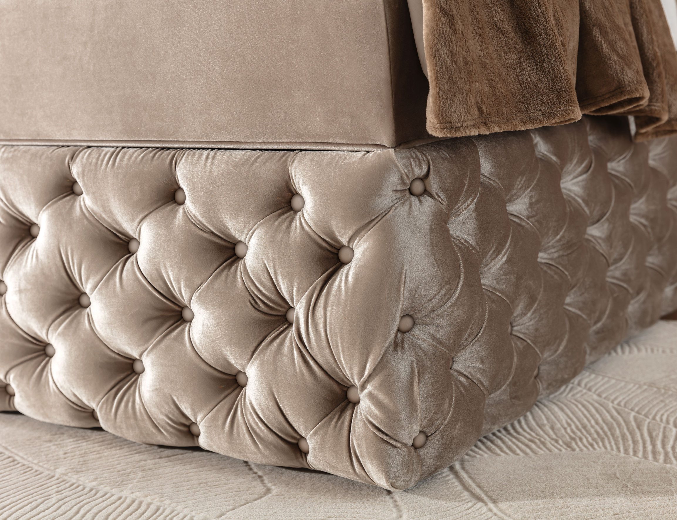 yourhouse24 Boxspringbett Castel (Bonell-Matratze und Topperr), mit zwei Be günstig online kaufen