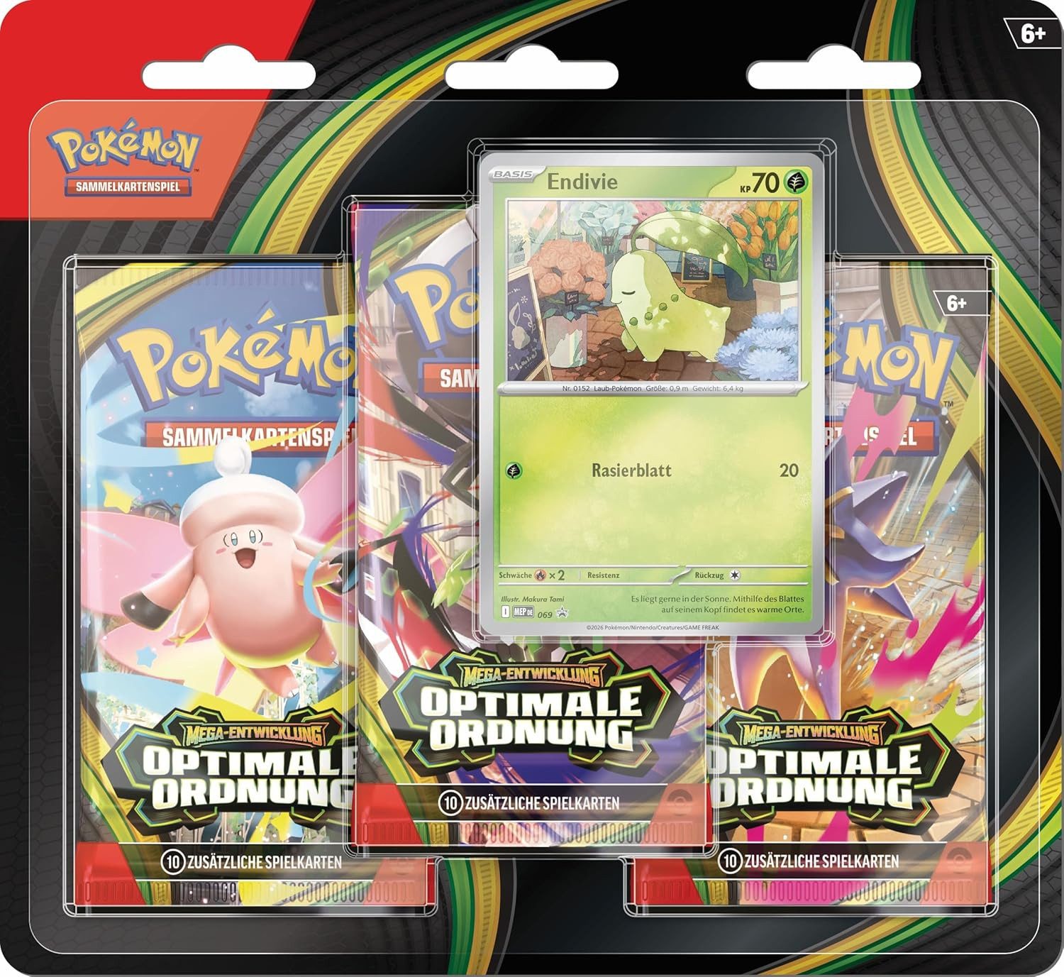 The Pokémon Company International Sammelkarte Pokémon ME03 3-Pack-Blister - Optimale Ordnung