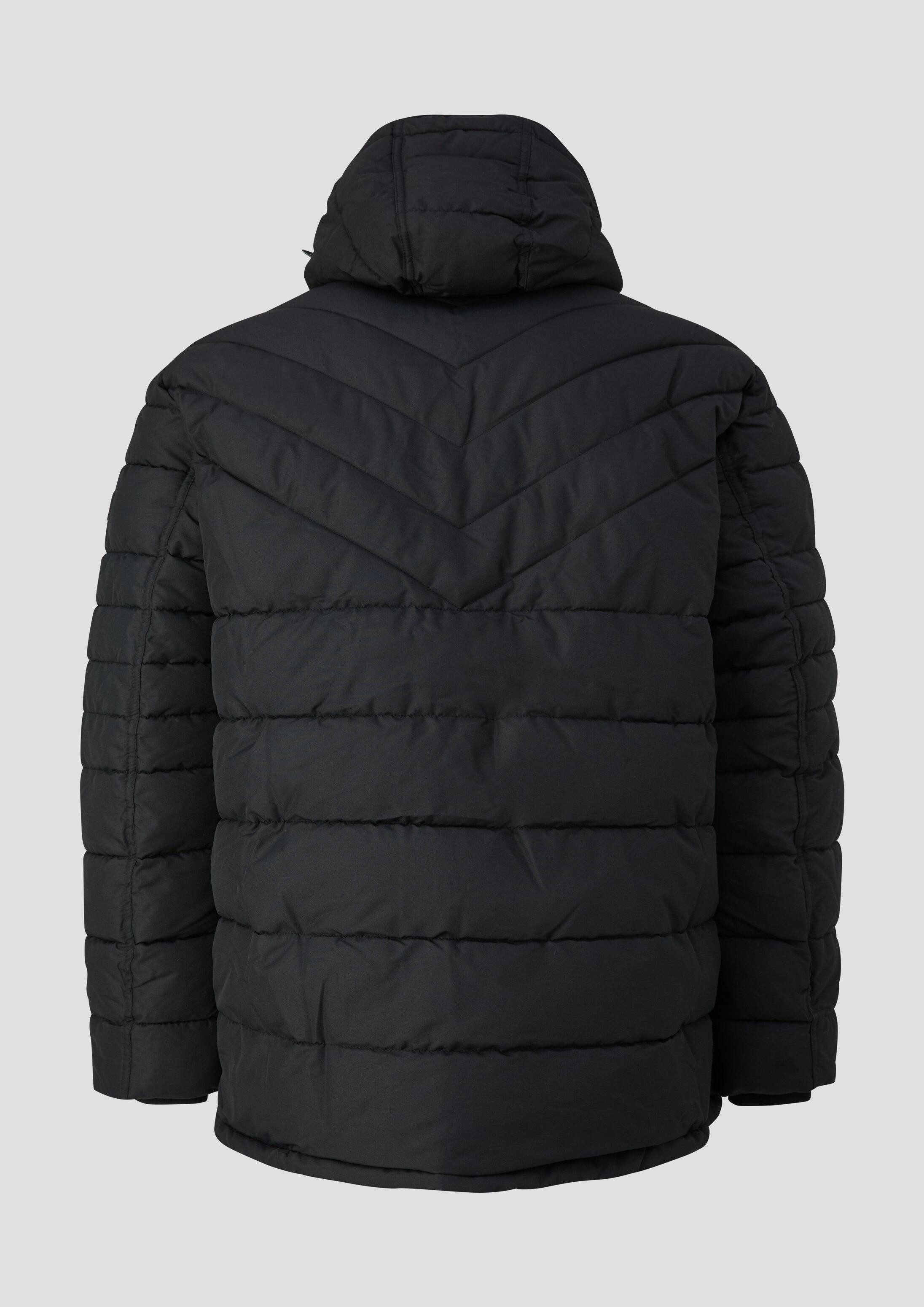 s.Oliver Winterjacke Outdoor-Jacke Puffer-Jacke mit abnehmbarer Kapuze und sportiven Details