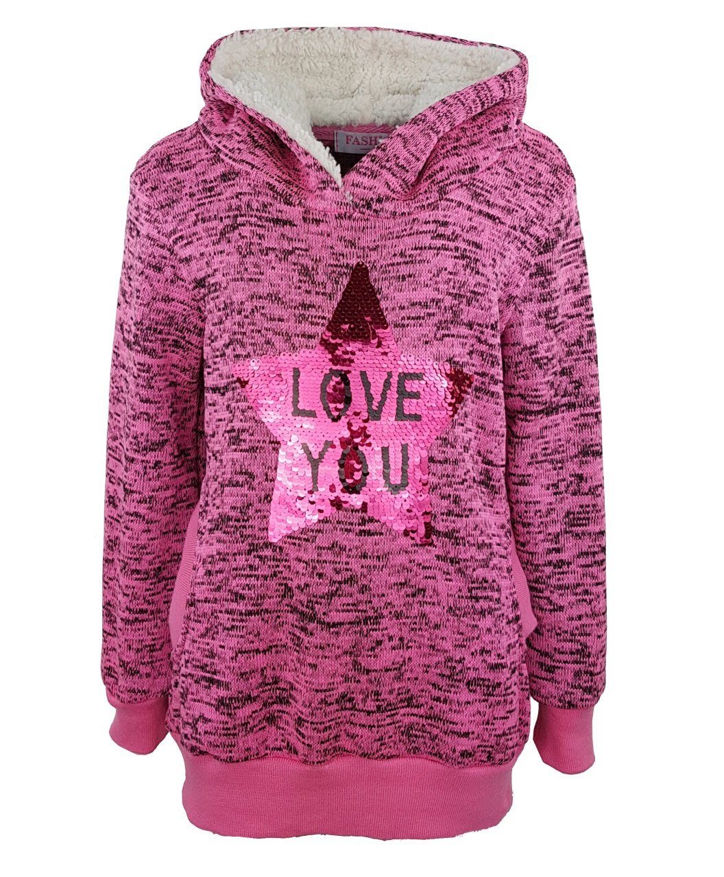 Kapuzenpullover Mädchen Kapuzen Pullover, mit Pailletten, Sweatshirt, MS07