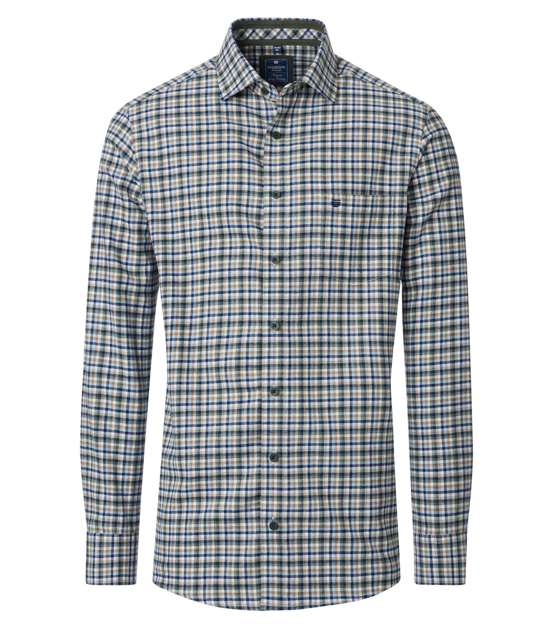 Redmond Langarmhemd kariert Comfort Fit