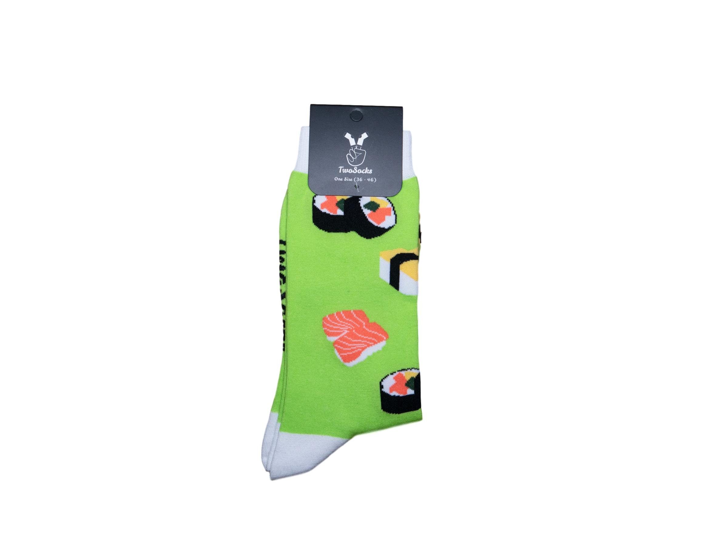 TwoSocks Freizeitsocken Sushi Socken lustige Socken Herren & Damen, Einheitsgröße (1-Paar)
