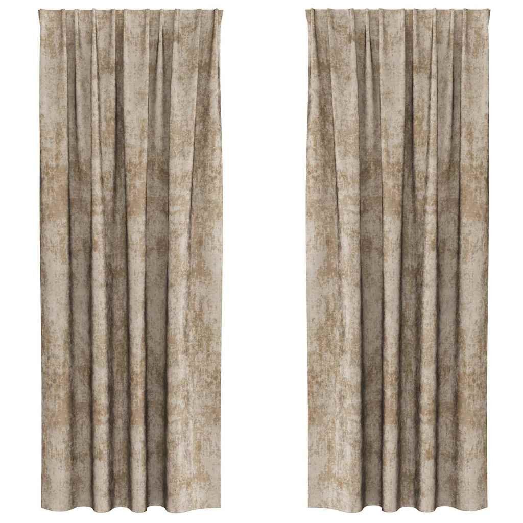 vidaXL Vorhang Samtvorhänge 2 Stk. Champagner 260 x 140 cm Samt (2 St), Samt