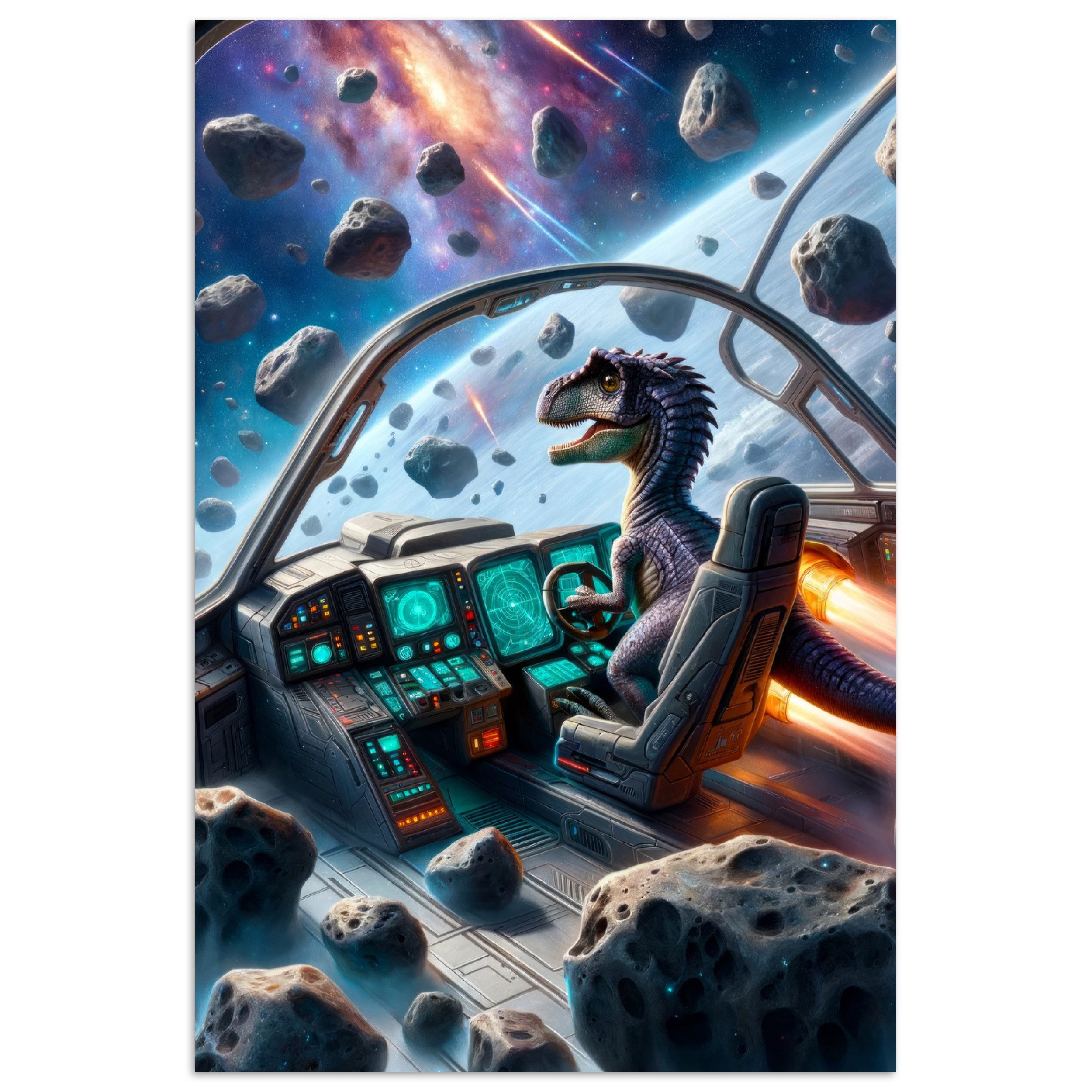 MuchoWow Poster Dino - Weltraum - günstig online kaufen