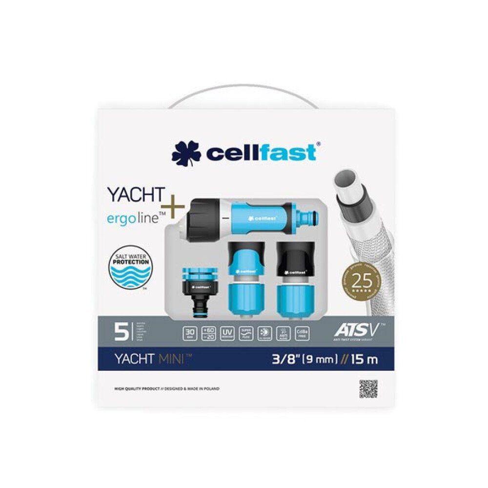 Gartenspritze Cellfast, schlauchset yacht mini, 9 mm (3/8), 15 m