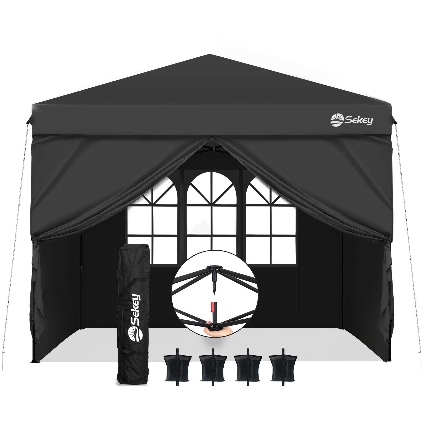 Sekey Faltpavillon 300x300 cm Pavillon Gartenpavillon günstig online kaufen