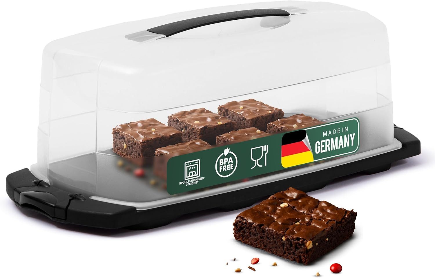 Novaliv Aufbewahrungsbox 31151-1x, Novaliv Kuchen-Transportbox (Rechteckig 39 x 17 x 14 cm), Aufbewahrung