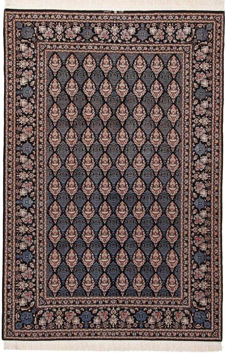Orientteppich Isfahan Seidenkette 197x294 Handgeknüpfter Orientteppich, Nain Trading, rechteckig, Höhe: 6 mm