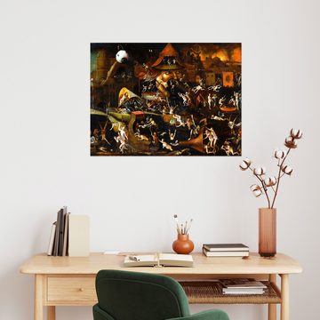 Posterlounge Wandfolie Hieronymus Bosch, Die Qualen der Hölle, Malerei