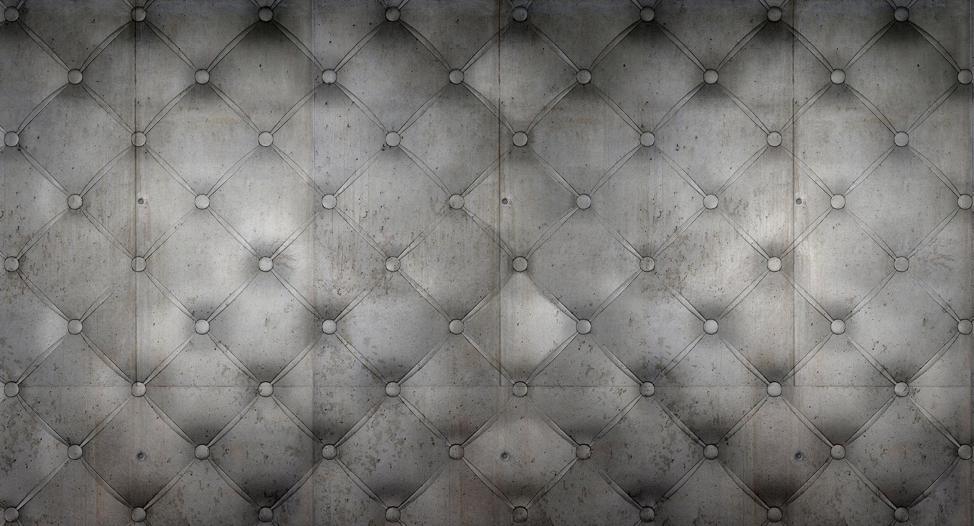 Architects Paper Fototapete Atelier 47 Cushion Artwork 1, glatt, Lederoptik, (5 St), Vlies, Wand, Schräge, Decke dunkelgrau/hellgrau