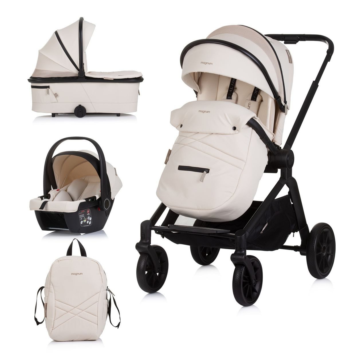 Kombi-Kinderwagen Kombikinderwagen Magnum 3 in 1