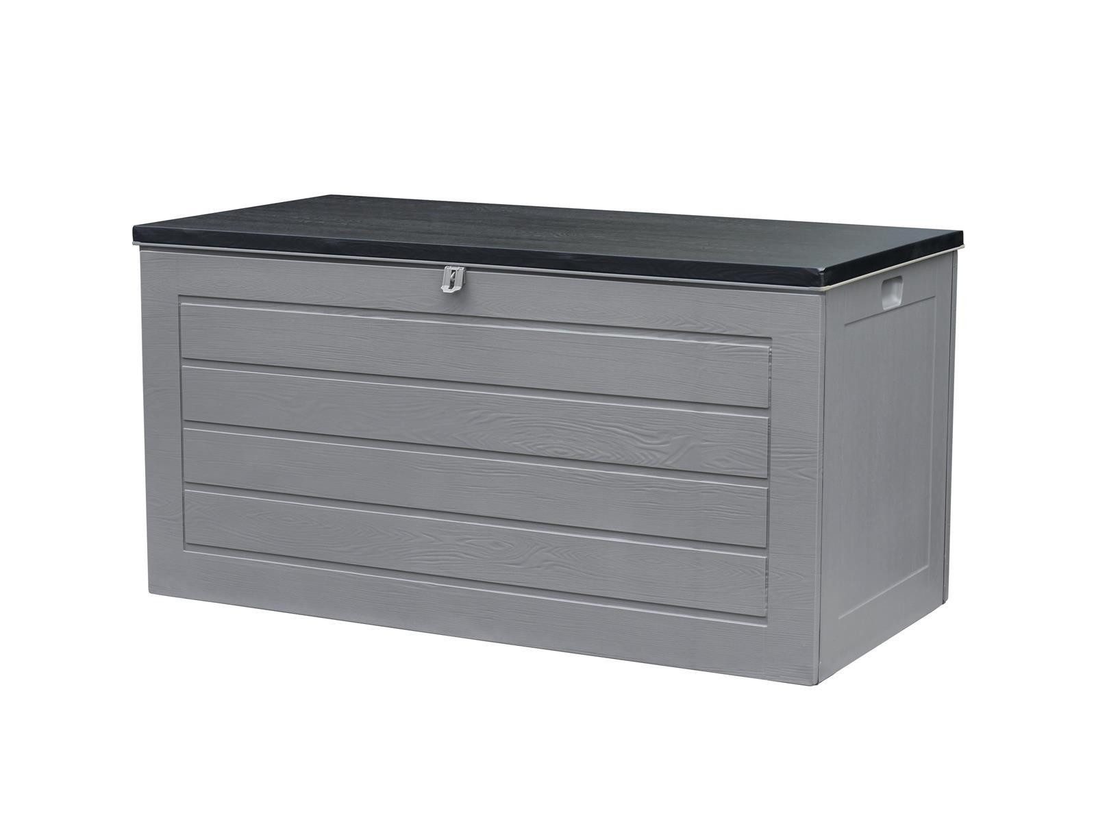 bellavista - Home&Garden® Auflagenbox Kissenbox Aik 680 Liter Auflagenbox grau abschließbar