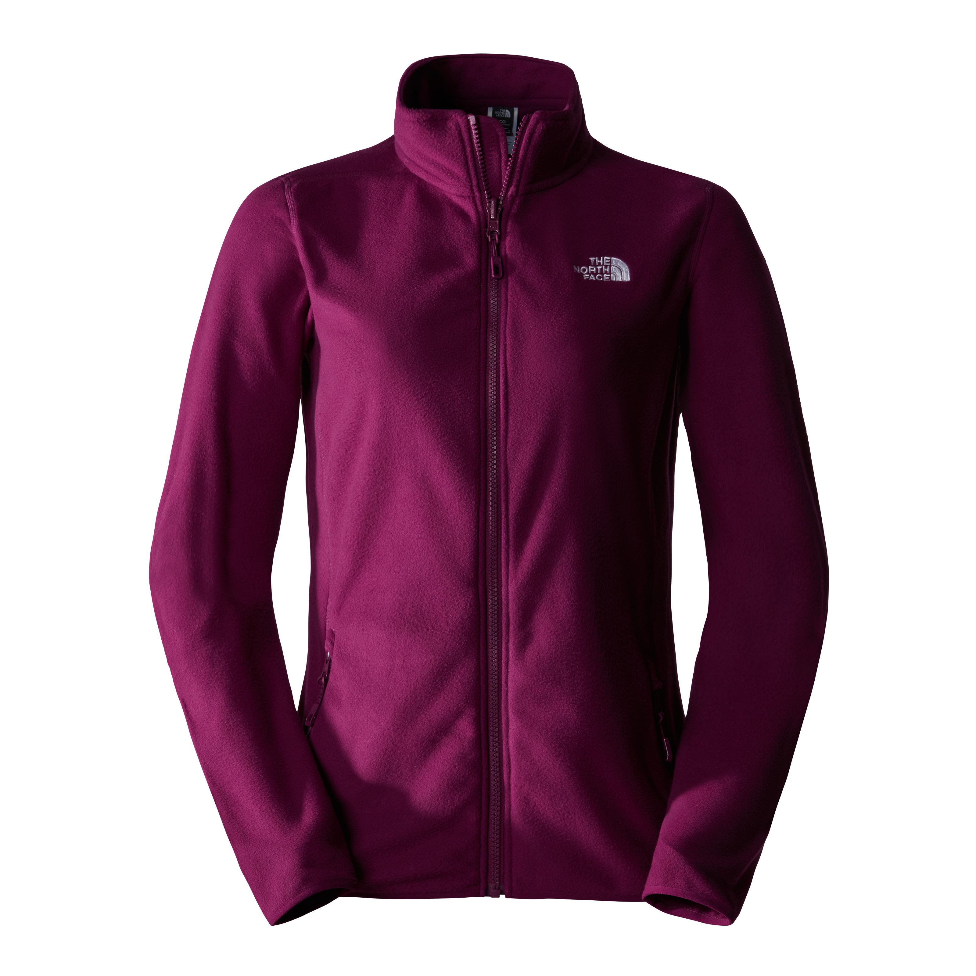 The North Face FZ gebürstetem 100 weichem, GLACIER - W (1-St) aus red Mikrofaser-Fleece Fleecejacke EU