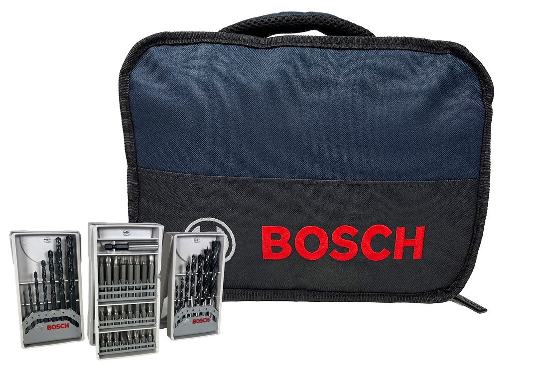 BOSCH Werkzeugtasche Softbag inkl. Bit- und Bohrer-Set, X-ProLine für Metall / Holz